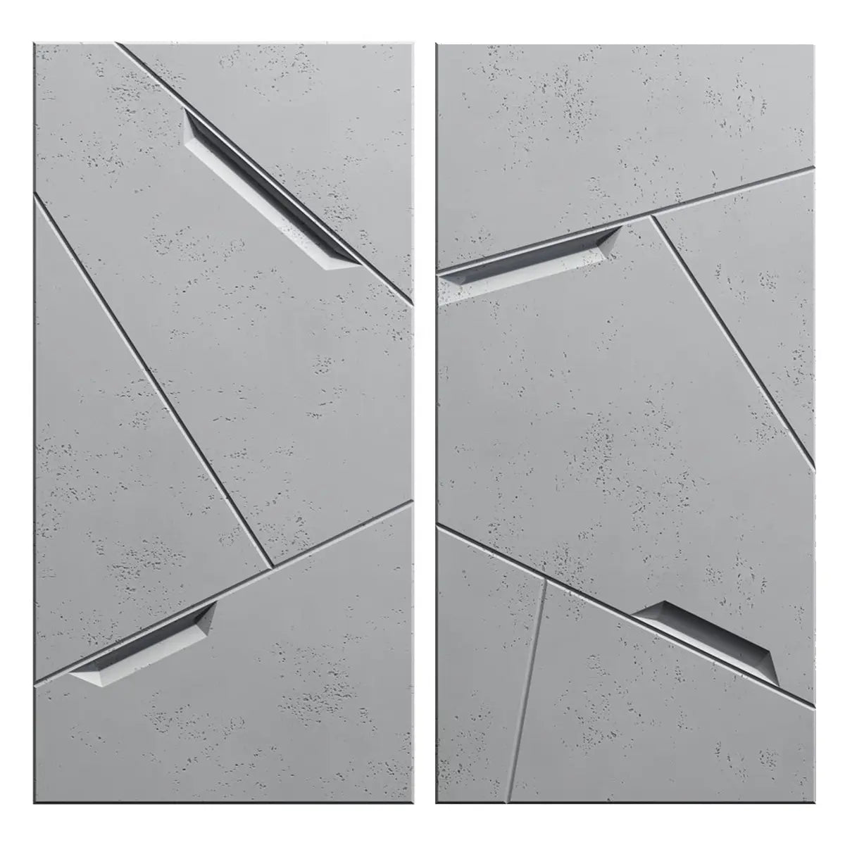 3D Concrete Wall Panels STOWAWAY A and B variant Decormania UK
